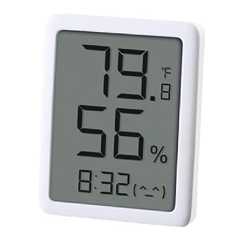 Homidy digitales Thermometer Hygrometer Innen 3.5″ HD Großbildschirm Feuchtigkeitsmessgerät Hochpräzise Temperatursensor 24H Max/Min Aufzeichnung und Uhrzeit-Feuchtigkeitsmesser von Homidy