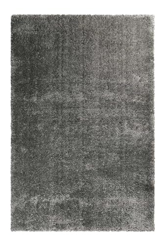 Homie Living I Hochflor Teppich I Parma I sehr flauschig und kuschelig I (Grau, 133 x 200 cm) von Homie Living