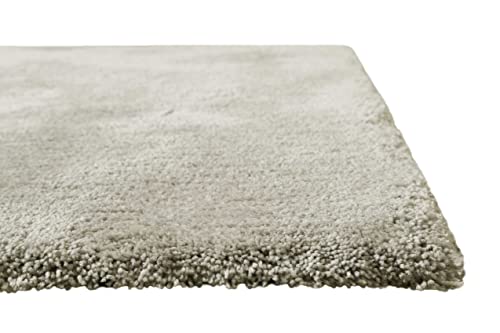 Homie Living I Moderner kuscheliger, weicher, Flauschiger Teppich - Läufer für Wohnzimmer, Flur, Schlafzimmer I Pisa I (120 x 170 cm, Silber Grau) von Homie Living