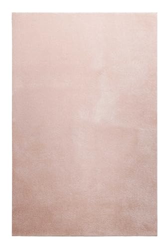 Homie Living | Kurzflor Teppich Super Soft, weich und kuschelig für Wohnzimmer, Schlafzimmer, Flur oder Kinderzimmer | Venice | Rosa | (80 x 150 cm) von Homie Living