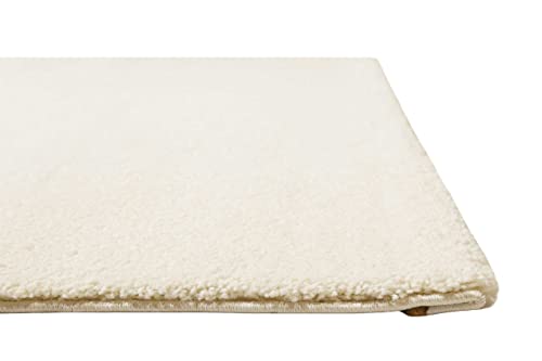 Homie Living Moderner Kurzflor Teppich für Wohnzimmer, Schlafzimmer und Kinderzimmer - LIDO (200 x 290 cm, Creme weiß) von Homie Living