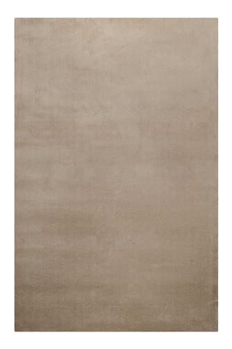 Homie Living Vielseitiger Kurzflor Wolle Teppich flexibel einsetzbar in Allen Räumen - Campino (200 x 300 cm, Sand beige) von Homie Living