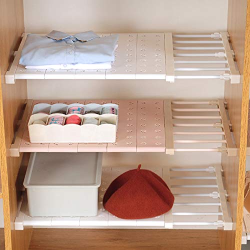 Homieco Ausziehbar Garderobensystem Regaltrenner Edelstahl-Stangen Ohne Bohren für Küche Bücherregal Kühlschrank von Homieco