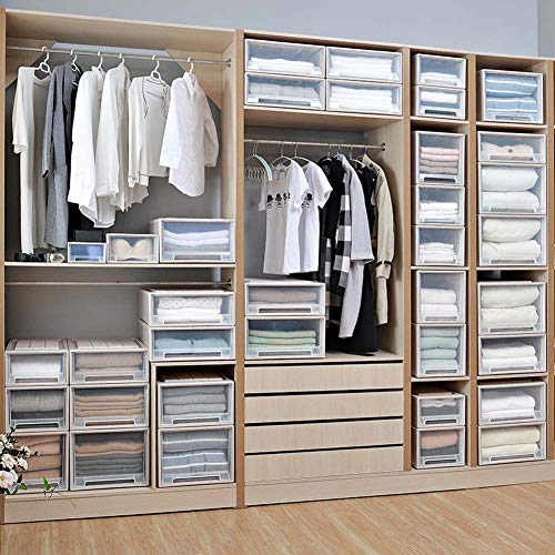 Homieco Stapelbar Box Brust Kunststoff Transparent Schublade Einheit Veranstalter Kleiderschrank Speicher Boxen von Homieco