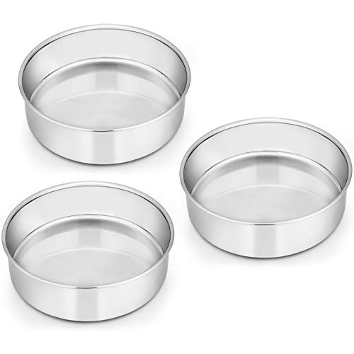 Homikit Kuchenform, Rund Backform Tortenform Backformen 3er-Set aus Edelstahl, 16 cm, Gesund & Ungiftig, Leicht zu reinigen & spülmaschinenfest Homikit Kuchenform, Rund Backform Tortenform Backformen 3er-Set aus Edelstahl, 16 cm, Gesund & Ungiftig, Leicht zu reinigen & spülmaschinenfest von Homikit