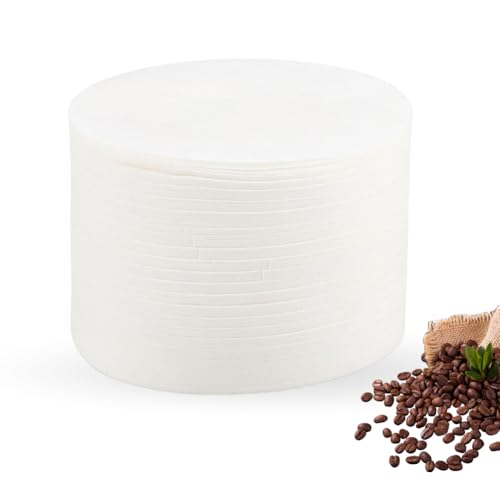 Hominas 350 Stück Kaffee Filterpapier Ersatzfilter, Espresso Papierfilter Rund Kaffeefilterpapier Siebe für Kaffeebereiter und Kaffeemühle, Weiß, 7 × 7 × 4 Cm von Hominas