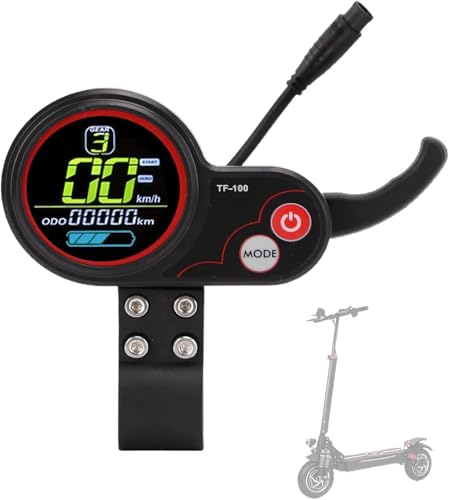 Hominas Elektroroller LCD Anzeigefeld, 48V TF-100 Display Pan 6 Pin LCD Instrument Drosselklappen Controller für KUGOO M4 Hominas Elektroroller LCD Anzeigefeld, 48V TF-100 Display Pan 6 Pin LCD Instrument Drosselklappen Controller für KUGOO M4 von Hominas