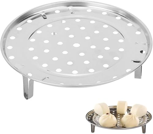 Hominas Dampfgarer Tablett, Edelstahl Dampfhalter Rundes Steamer Rack Stand Tablett Regal Kochzubehör 24 cm für Töpfe von Hominas