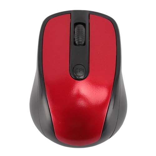 Hominas Wireless Maus, 2,4 G mit USB Empfänger, Hoher Empfindlichkeit Wireless Optischer Computermaus Kompatibel mit PC -Laptop -Notebook (Rot) von Hominas