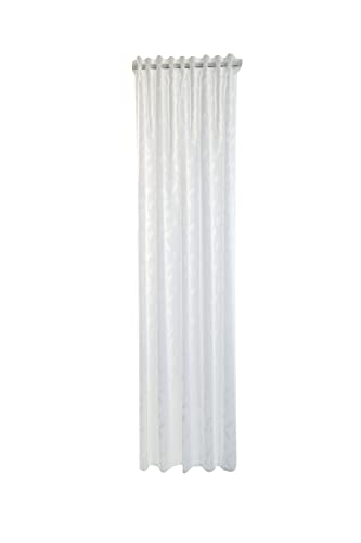 Gardine weiß transparent | blätter floral modern | Vorhang Wohnzimmer Schlafzimmer Kinderzimmer | 140x245cm von Homing