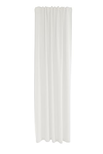 Homing Akustikvorhang weiß | einfarbig weicher Stoff | Blickdicht von Homing