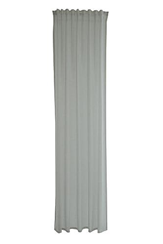 Homing Gardine Beige gestreift | Wohnzimmer Esszimmer Kinderzimmer | dekorativer halbtransparenter Vorhang (1 Stück) 245x140cm(HxB) von Homing