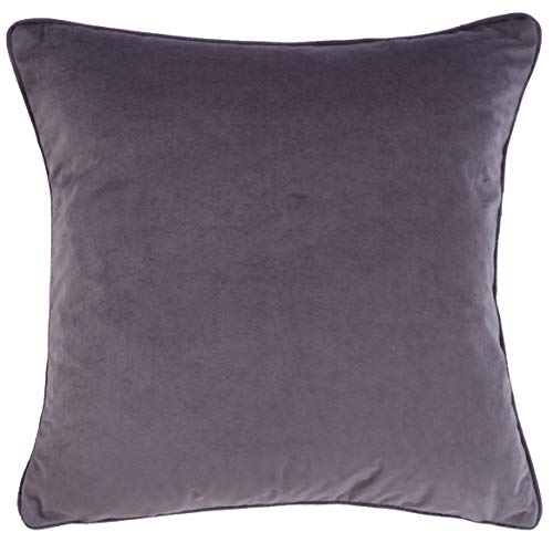 Homing Samt-Kissenhülle Kissenbezug lila Flieder | einfarbig Dekokissen Flieder Uni | sehr weich | Wohnzimmer Schlafzimmer Kindenzimmer | (1 Stück) 45x45 cm dekorativer Kissenbezug von Homing