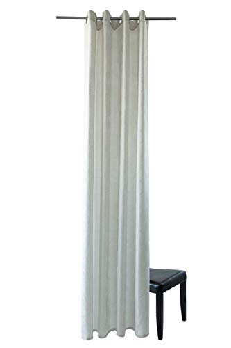 Homing blickdichter Vorhang mit Ösen Creme (1Stück) 245 x 140 cm (HxB) von Homing
