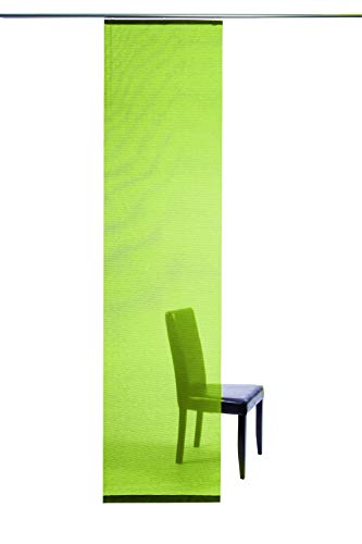 Homing halbtransparenter Flächenvorhang Uni Schiebegardine, Limette grün (1 Stück), Wohnzimmer Schlafzimmer Kinderzimmer 245 x 60 cm von Homing