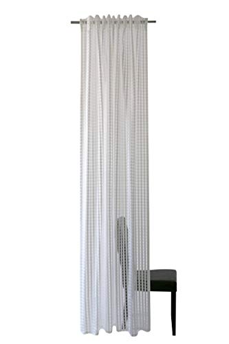 Homing halbtransparenter Vorhang Netzstruktur Weiss (1Stück) 245 x 140 cm (HxB) Juniper von Homing