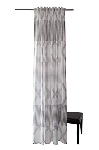 Homing halbtransparenter Vorhang grau (1Stück) 245 x 140 cm (HxB) von Homing