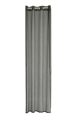 Ösenschal Blickdicht | Netz Streifen Gemustert | modern Silber anthrazit | Dekorativer Vorhang von Homing