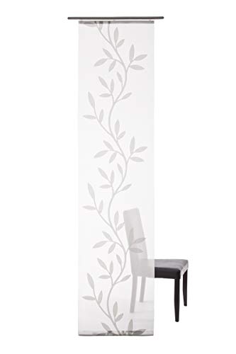 Homing Schiebegardine grau Gemustert | floral ranken modern | Wohnzimmer Schlafzimmer Kinderzimmer | 60x245cm, 5045-10 von Homing