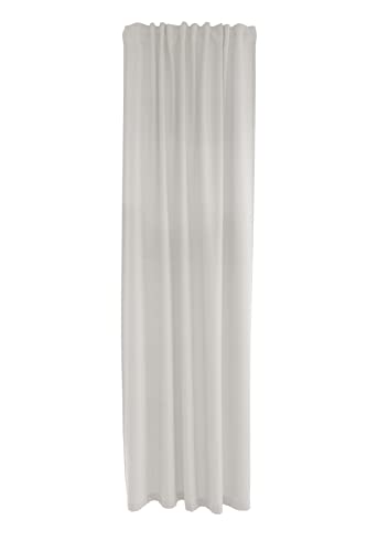 Homing blickdichter Vorhang Uni Gardine Creme Weiß einfarbig | abdunkelnd weich Akustikgardine Wohnzimmer Schlafzimmer Kinderzimmer | Dekostoff (1Stück) 245 x 140 cm(HxB) von Homing
