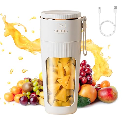 Tragbarer Mixer 340ml - Kabelloser Mini-Mixer Persönlicher Smoothie Maker to Go - Leistungsstarker Standmixer - Wiederaufladbar mit Auslaufsicherem Deckel & Stroh - Vakuum Antioxidantien Saftflasche Tragbarer Mixer 340ml - Kabelloser Mini-Mixer Persönlicher Smoothie Maker to Go - Leistungsstarker Standmixer - Wiederaufladbar mit Auslaufsicherem Deckel & Stroh - Vakuum Antioxidantien Saftflasche von Homirty