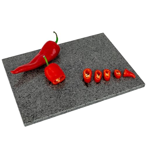 Homiu Schneidebrett aus natürlichem Granit, hitzebeständig, geeignet für Fleisch, Fisch und Gemüse, große Schneidebretter, strapazierfähige Arbeitsplatte, 40 x 30 x 1,5 cm Homiu Schneidebrett aus natürlichem Granit, hitzebeständig, geeignet für Fleisch, Fisch und Gemüse, große Schneidebretter, strapazierfähige Arbeitsplatte, 40 x 30 x 1,5 cm von Homiu