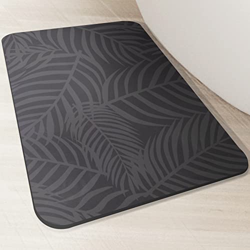 Homlab Badematte rutschfest Badezimmerteppich Badteppich Badvorleger 40x60cm absorbierende schnelltrocknend Softmath Home, Saugfähig Saugstark Waschbar Bath Mat wasserabsorbierend (Grau) von Homlab