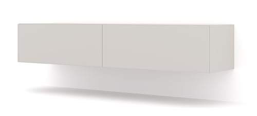 Lowboard TV Schrank Bingo 160 cm Modern Fernsehschrank - TV Board Sideboard - HiFi-Tisch - Hängender Schrank (Kaschmir Matt) von Homlando