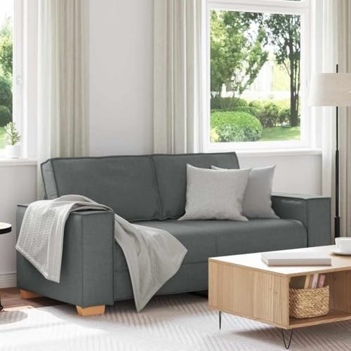 Hommdiy 2-Sitzer Sofa Dunkelgrau 140 cm Stoff von Hommdiy