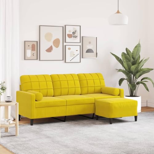 Hommdiy 3-Sitzer-Sofa mit Hocker Gelb 180 cm Samt Hommdiy 3-Sitzer-Sofa mit Hocker Gelb 180 cm Samt von Hommdiy