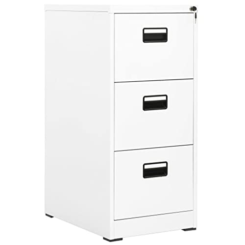 Hommdiy Aktenschrank Büroschrank Schubladenschrank Schrank Stahlschrank Lagerschrank Universalschrank Kommode Weiß 46x62x102,5 cm Stahl Hommdiy Aktenschrank Büroschrank Schubladenschrank Schrank Stahlschrank Lagerschrank Universalschrank Kommode Weiß 46x62x102,5 cm Stahl von Hommdiy