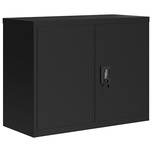 Hommdiy Aktenschrank Schwarz 90x40x70 cm Stahl Büroschrank Aktenschrank Schrank Lagerschrank Metallschrank Stahlschrank Hommdiy Aktenschrank Schwarz 90x40x70 cm Stahl Büroschrank Aktenschrank Schrank Lagerschrank Metallschrank Stahlschrank von Hommdiy