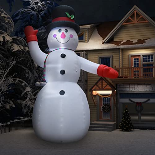 Hommdiy Aufblasbarer Schneemann mit LED zu Weihnachten IP44 600 cm XXL von Hommdiy
