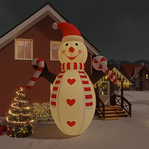 Hommdiy Aufblasbarer Schneemann mit LEDs 630 cm von Hommdiy