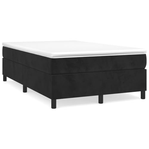 Hommdiy Boxspringbett, Bettgestell mit Lattenrost, Bett Polsterbett mit Stützbeinen, Einzelbett Schlafzimmerbett 35 x 120 x 200 cm,Schwarz von Hommdiy