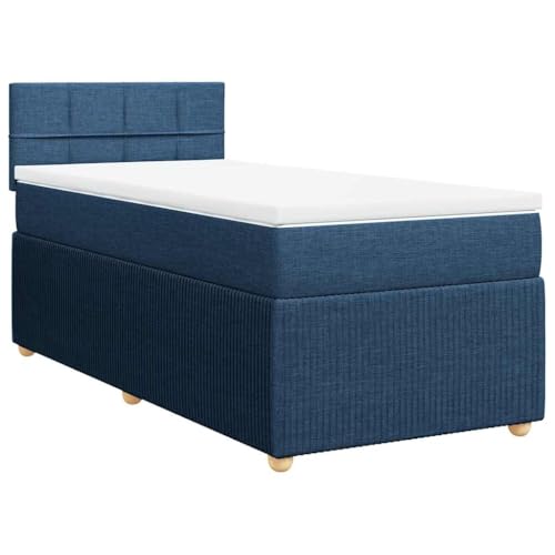 Hommdiy Boxspringbett Doppelbett mit Matratze und Topper Bettgestell mit Kopfteil Polsterbett Bett für Schlafzimmer Blau 100x200cm-Block mit Quadraten Hommdiy Boxspringbett Doppelbett mit Matratze und Topper Bettgestell mit Kopfteil Polsterbett Bett für Schlafzimmer Blau 100x200cm-Block mit Quadraten von Hommdiy