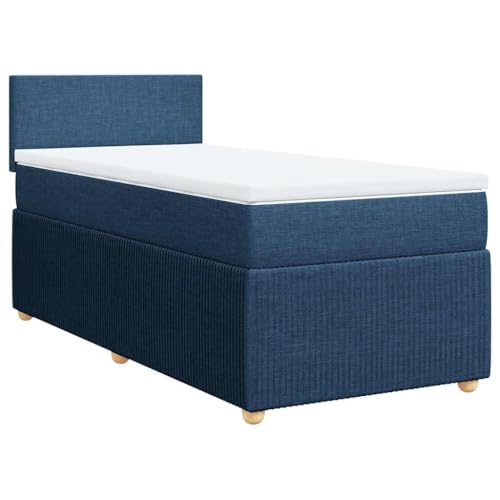 Hommdiy Boxspringbett Doppelbett mit Matratze und Topper Bettgestell mit Kopfteil Polsterbett Bett für Schlafzimmer Blau 100x200cm-Schlichtes Design Hommdiy Boxspringbett Doppelbett mit Matratze und Topper Bettgestell mit Kopfteil Polsterbett Bett für Schlafzimmer Blau 100x200cm-Schlichtes Design von Hommdiy