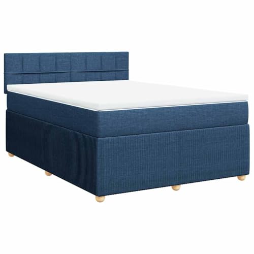 Hommdiy Boxspringbett Doppelbett mit Matratze und Topper Bettgestell mit Kopfteil Polsterbett Bett für Schlafzimmer Blau 160x200cm-Block mit Quadraten Hommdiy Boxspringbett Doppelbett mit Matratze und Topper Bettgestell mit Kopfteil Polsterbett Bett für Schlafzimmer Blau 160x200cm-Block mit Quadraten von Hommdiy