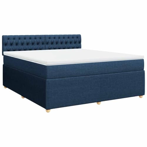 Hommdiy Boxspringbett Doppelbett mit Matratze und Topper Bettgestell mit Kopfteil Polsterbett Bett für Schlafzimmer Blau 180x200cm-Knopfheftung Design Hommdiy Boxspringbett Doppelbett mit Matratze und Topper Bettgestell mit Kopfteil Polsterbett Bett für Schlafzimmer Blau 180x200cm-Knopfheftung Design von Hommdiy
