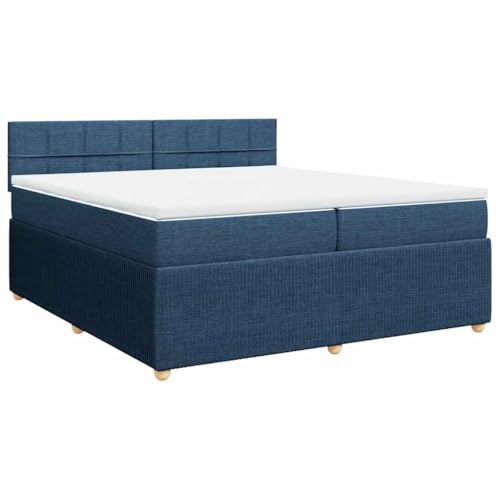 Hommdiy Boxspringbett Doppelbett mit Matratze und Topper Bettgestell mit Kopfteil Polsterbett Bett für Schlafzimmer Blau 200x200cm-Block mit Quadraten Hommdiy Boxspringbett Doppelbett mit Matratze und Topper Bettgestell mit Kopfteil Polsterbett Bett für Schlafzimmer Blau 200x200cm-Block mit Quadraten von Hommdiy