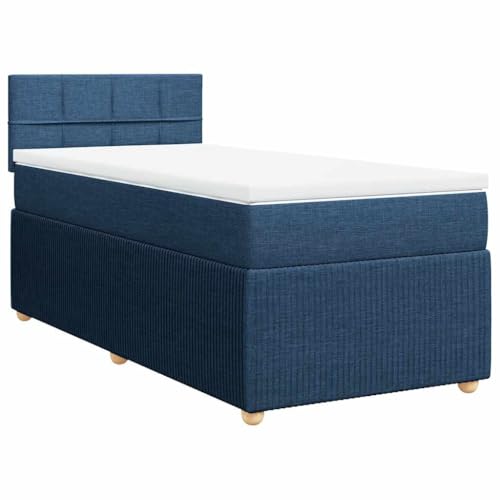 Hommdiy Boxspringbett Doppelbett mit Matratze und Topper Bettgestell mit Kopfteil Polsterbett Bett für Schlafzimmer Blau 80x200cm-Block mit Quadraten Hommdiy Boxspringbett Doppelbett mit Matratze und Topper Bettgestell mit Kopfteil Polsterbett Bett für Schlafzimmer Blau 80x200cm-Block mit Quadraten von Hommdiy