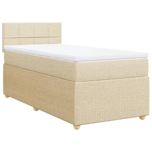 Hommdiy Boxspringbett Doppelbett mit Matratze und Topper Bettgestell mit Kopfteil Polsterbett Bett für Schlafzimmer Creme 80x200cm-Block mit Quadraten Hommdiy Boxspringbett Doppelbett mit Matratze und Topper Bettgestell mit Kopfteil Polsterbett Bett für Schlafzimmer Creme 80x200cm-Block mit Quadraten von Hommdiy