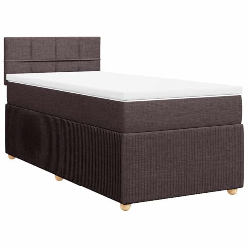 Hommdiy Boxspringbett Doppelbett mit Matratze und Topper Bettgestell mit Kopfteil Polsterbett Bett für Schlafzimmer Dunkelbraun 100x200cm-Block mit Quadraten Hommdiy Boxspringbett Doppelbett mit Matratze und Topper Bettgestell mit Kopfteil Polsterbett Bett für Schlafzimmer Dunkelbraun 100x200cm-Block mit Quadraten von Hommdiy