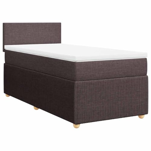 Hommdiy Boxspringbett Doppelbett mit Matratze und Topper Bettgestell mit Kopfteil Polsterbett Bett für Schlafzimmer Dunkelbraun 100x200cm-Schlichtes Design Hommdiy Boxspringbett Doppelbett mit Matratze und Topper Bettgestell mit Kopfteil Polsterbett Bett für Schlafzimmer Dunkelbraun 100x200cm-Schlichtes Design von Hommdiy