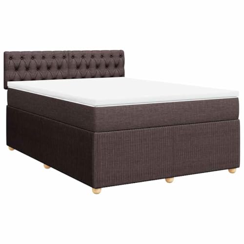Hommdiy Boxspringbett Doppelbett mit Matratze und Topper Bettgestell mit Kopfteil Polsterbett Bett für Schlafzimmer Dunkelbraun 140x200cm-Knopfheftung Design Hommdiy Boxspringbett Doppelbett mit Matratze und Topper Bettgestell mit Kopfteil Polsterbett Bett für Schlafzimmer Dunkelbraun 140x200cm-Knopfheftung Design von Hommdiy