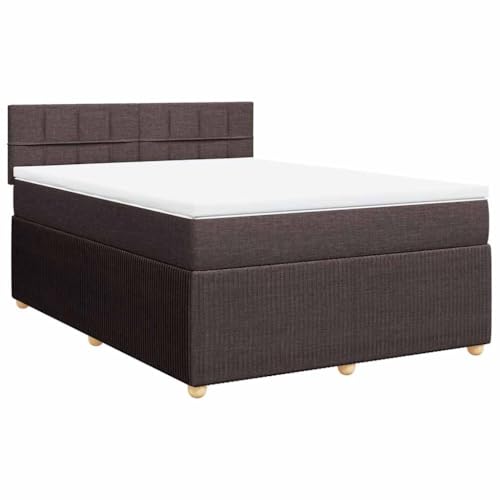 Hommdiy Boxspringbett Doppelbett mit Matratze und Topper Bettgestell mit Kopfteil Polsterbett Bett für Schlafzimmer Dunkelbraun 160x200cm-Block mit Quadraten Hommdiy Boxspringbett Doppelbett mit Matratze und Topper Bettgestell mit Kopfteil Polsterbett Bett für Schlafzimmer Dunkelbraun 160x200cm-Block mit Quadraten von Hommdiy