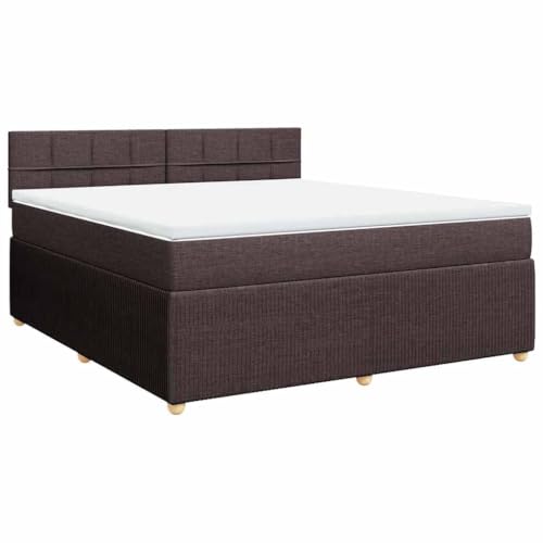 Hommdiy Boxspringbett Doppelbett mit Matratze und Topper Bettgestell mit Kopfteil Polsterbett Bett für Schlafzimmer Dunkelbraun 180x200cm-Block mit Quadraten Hommdiy Boxspringbett Doppelbett mit Matratze und Topper Bettgestell mit Kopfteil Polsterbett Bett für Schlafzimmer Dunkelbraun 180x200cm-Block mit Quadraten von Hommdiy