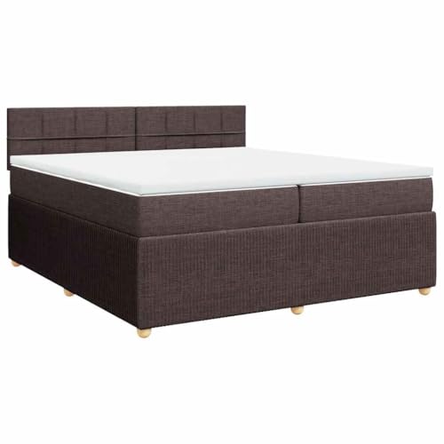 Hommdiy Boxspringbett Doppelbett mit Matratze und Topper Bettgestell mit Kopfteil Polsterbett Bett für Schlafzimmer Dunkelbraun 200x200cm-Block mit Quadraten Hommdiy Boxspringbett Doppelbett mit Matratze und Topper Bettgestell mit Kopfteil Polsterbett Bett für Schlafzimmer Dunkelbraun 200x200cm-Block mit Quadraten von Hommdiy