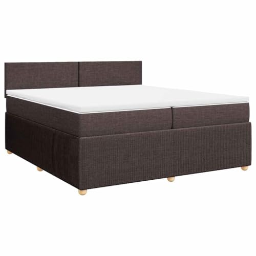 Hommdiy Boxspringbett Doppelbett mit Matratze und Topper Bettgestell mit Kopfteil Polsterbett Bett für Schlafzimmer Dunkelbraun 200x200cm-Schlichtes Design Hommdiy Boxspringbett Doppelbett mit Matratze und Topper Bettgestell mit Kopfteil Polsterbett Bett für Schlafzimmer Dunkelbraun 200x200cm-Schlichtes Design von Hommdiy