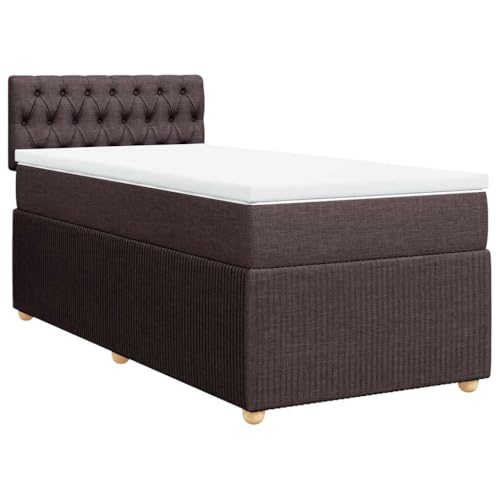 Hommdiy Boxspringbett Doppelbett mit Matratze und Topper Bettgestell mit Kopfteil Polsterbett Bett für Schlafzimmer Dunkelbraun 90x190cm-Knopfheftung Design Hommdiy Boxspringbett Doppelbett mit Matratze und Topper Bettgestell mit Kopfteil Polsterbett Bett für Schlafzimmer Dunkelbraun 90x190cm-Knopfheftung Design von Hommdiy
